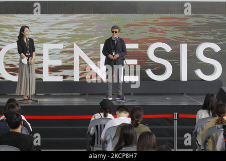 L'attore Kwon Hae Hyo discorso durante il Busan International Film Festival 26th Open Talk About in Front of You're Face Open Talk evento a BIFF Square a Busan, Corea del Sud. (Foto di Seung-il Ryu/NurPhoto) Foto Stock