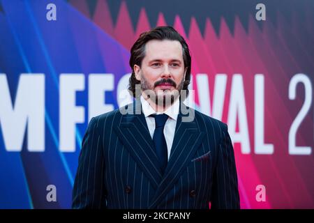 Edgar Wright partecipa alla prima edizione britannica di 'Last Night in Soho' durante il London Film Festival 65th al Royal Festival Hall di Londra, Gran Bretagna, il 9 ottobre 2021. (Foto di Maciek Musialek/NurPhoto) Foto Stock