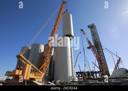 Il serbatoio GSE è stato abbassato in posizione il 18th ottobre 2021. (Foto di Reginald Mathalone/NurPhoto) Foto Stock