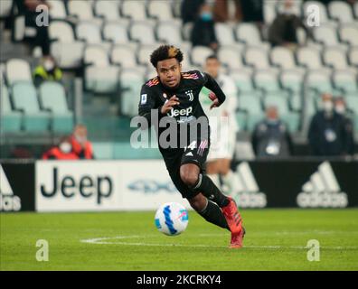 Weston Mckennie (Juventus FC) durante la Serie Italiana Una partita di calcio tra Juventus FC e US Sassuolo il 27 ottobre 2021 allo stadio Allianz di Torino (Photo by Nderim Kaceli/LiveMedia/NurPhoto) Foto Stock