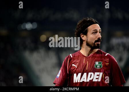 Andrea Consigli di US Sassuolo durante la Serie A Match tra Juventus FC e Sassuolo allo Stadio Allianz, a Torino il 27 ottobre 2021, in Italia (Foto di Alberto Gandolfo/NurPhoto) Foto Stock