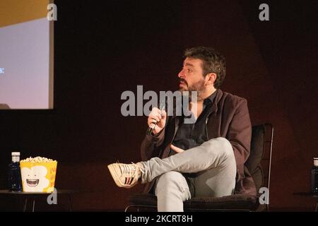 Victor García León alla prima della serie 'Venga Juan' (terza stagione di 'Vota Juan e 'Vamos Juan') prodotta da HBO Max e con Javier Cámara (Juan Carrasco nella serie). (Foto di Álvaro Laguna/NurPhoto) Foto Stock