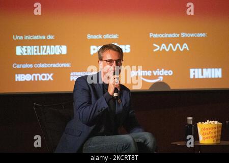 Pedro Vallín alla prima della serie 'Venga Juan' (terza stagione di 'Vota Juan e 'Vamos Juan') prodotta da HBO Max e con Javier Cámara (Juan Carrasco nella serie). (Foto di Álvaro Laguna/NurPhoto) Foto Stock