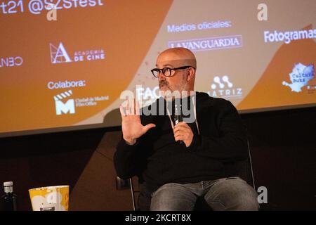 Javier Cámara alla prima della serie 'Venga Juan' (terza stagione di 'Vota Juan e 'Vamos Juan') prodotta da HBO Max e protagonista Javier Cámara (Juan Carrasco nella serie). (Foto di Álvaro Laguna/NurPhoto) Foto Stock