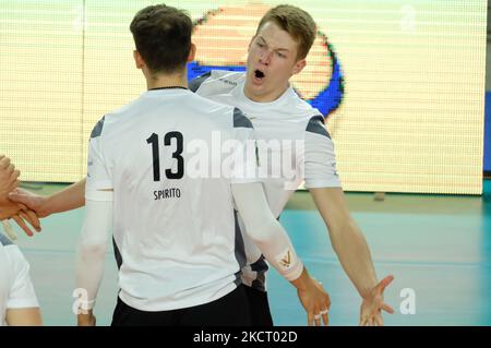 Rok Mozic - Volley di Verona durante il Volley Campionato Italiano Serie A Men Superleague Championship NBV Verona vs Top Volley Cisterna il 31 ottobre 2021 all'AGSM Forum di Verona (Foto di Roberto Tommasini/LiveMedia/NurPhoto) Foto Stock