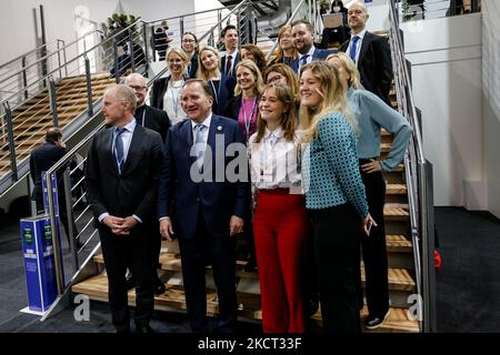 Primo Miniter di Svezia Stefan Löfven arriva al vertice di alto livello alla COP26 Conferenza ONU sul cambiamento climatico, tenuta dall'UNFCCC all'interno del COP26 - Scottish Event Campus a Glasgow, Scozia, il 1 novembre 2021. I capi di stato sono arrivati a Glasgow per un vertice di due giorni. Il COP26, che si terrà da ottobre 31 a novembre 12 a Glasgow, sarà la più importante conferenza sul clima dal vertice di Parigi del 2015, poiché si prevede che le nazioni stabiliranno nuovi obiettivi per le emissioni di gas a effetto serra al fine di rallentare il riscaldamento globale, nonché di consolidare altri impegni chiave. (Foto di Dominika Zarzycka/NurPhoto) Foto Stock