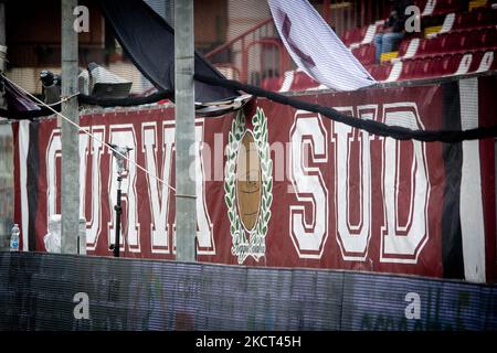 Tifosi di Reggina durante il Campionato Italiano di Calcio BKT Reggina vs Cittadella il 01 novembre 2021 allo Stadio Oreste Granillo di Reggio Calabria (Photo by Valentina Giannettoni/LiveMedia/NurPhoto) Foto Stock
