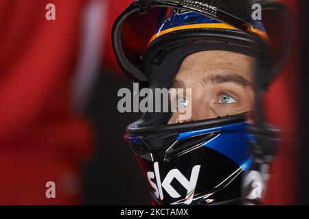 Luca Marini (10°) di Italia e SKY VR46 Avintia Ducati durante le qualifiche del Grande Premio Brembo do Algarve all'Autodromo do Algarve il 6 novembre 2021 a Lagoa, Algarve, Faro. (Foto di Jose Breton/Pics Action/NurPhoto) Foto Stock