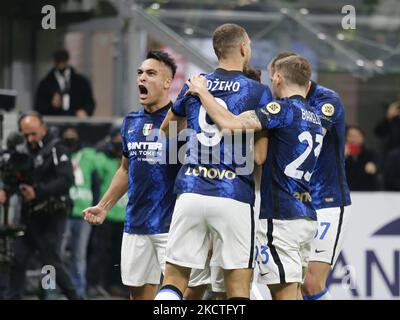 Inter Team durante la Serie A match tra Milano e Inter a Milano, il 07 novembre 2021 (Photo by Loris Roselli/NurPhoto) Foto Stock