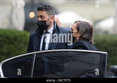 Luciana Lamorgese arriva a Torino in Piazza Carignano il 12 novembre 2021, in Italia (Foto di Alberto Gandolfo/NurPhoto) Foto Stock