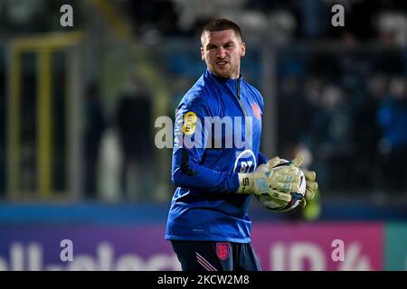 Sam Johnstone in Inghilterra durante la Coppa del mondo FIFA Qatar 2022 qualificatori - San Marino vs Inghilterra il 15 novembre 2021 allo stadio di San Marino a San Marino, Repubblica di San Marino (Foto di Ettore Griffoni/LiveMedia/NurPhoto) Foto Stock