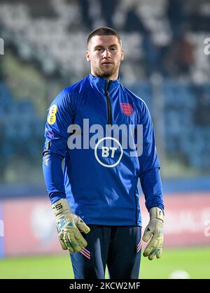 Sam Johnstone in Inghilterra durante la Coppa del mondo FIFA Qatar 2022 qualificatori - San Marino vs Inghilterra il 15 novembre 2021 allo stadio di San Marino a San Marino, Repubblica di San Marino (Foto di Ettore Griffoni/LiveMedia/NurPhoto) Foto Stock