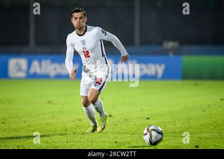 Ben Chilwell in Inghilterra durante la Coppa del mondo FIFA Qatar 2022 qualificatori - San Marino vs Inghilterra il 15 novembre 2021 allo stadio San Marino di San Marino, Repubblica di San Marino (Foto di Ettore Griffoni/LiveMedia/NurPhoto) Foto Stock