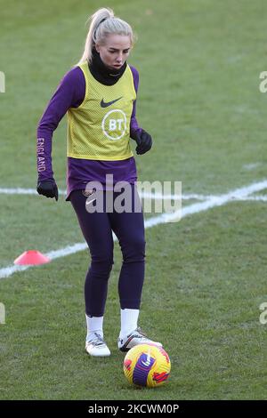 Alex Greenwood dell'Inghilterra durante la sessione di allenamento femminile in Inghilterra allo Stadio di luce di Sunderland venerdì 26th novembre 2021. (Foto di Mark Fletcher/MI News/NurPhoto) Foto Stock