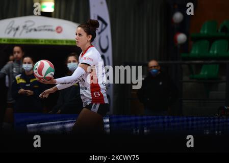 Beatrice Agrifoglio di Bosca San Bernardo Cuneo durante il Volley Serie Italiana A1 Women Match Bosca S.Bernardo Cuneo vs Volley vero Monza il 28 novembre 2021 alla pala Ubi Banca di Cuneo (Photo by Alberto Gandolfo/NurPhoto) Foto Stock