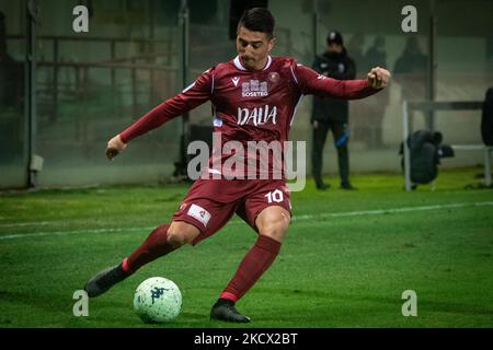 Bellomo Nicola (Reggina) girato durante la partita di calcio italiana Serie B Reggina 1914 vs Ascoli Calcio il 30 novembre 2021 allo stadio Oreste Granillo di Reggio Calabria (Photo by Valentina Giannettoni/LiveMedia/NurPhoto) Foto Stock