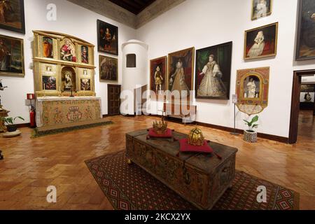 Vista durante la presentazione della riapertura del Monastero reale di Las Descalzas Reales, che mostra la ristrutturazione del museo effettuata in otto sale del Monastero reale, così come le opere principali che sono state sottoposte a restauro a Madrid, 1 dicembre 2021 Spagna (Foto di Oscar Gonzalez/NurPhoto) Foto Stock