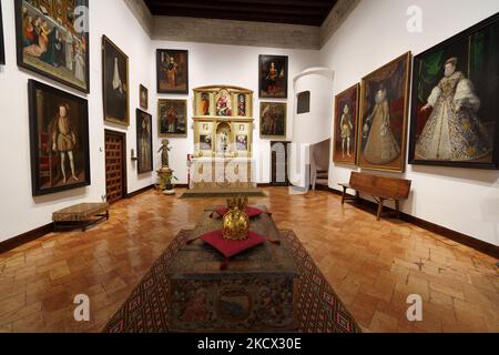 Vista durante la presentazione della riapertura del Monastero reale di Las Descalzas Reales, che mostra la ristrutturazione del museo effettuata in otto sale del Monastero reale, così come le opere principali che sono state sottoposte a restauro a Madrid, 1 dicembre 2021 Spagna (Foto di Oscar Gonzalez/NurPhoto) Foto Stock