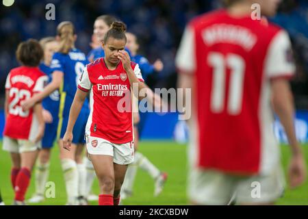 Nikita Parris dell'Arsenal Gestures durante la finale della fa Cup tra Arsenal e Chelsea al Wembley Stadium, Londra, domenica 5th dicembre 2021. (Foto di Federico Maranesi/MI News/NurPhoto) Foto Stock