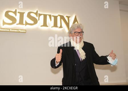 Antonio Razzi, politico durante la notte di apertura del Teatro Sistina restaurato e la prima del Musical &#34;MaMMaMia!&#34; il 07 dicembre 2021 al Teatro Sistina di Roma (Foto di Gloria Imbrogno/LiveMedia/NurPhoto) Foto Stock