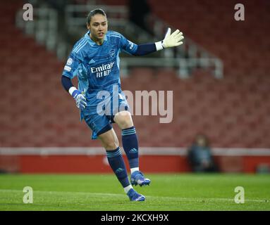 Manuela Zinsberger dell'Arsenale durante la Woman's Champions League Gruppo C tra le Donne dell'Arsenale e Barcellona Femenino allo stadio Emirates, crawly il 09th dicembre 2021 (Photo by Action Foto Sport/NurPhoto) Foto Stock