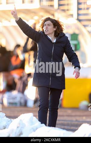 Rita Guarino (FC Internazionale) gesti durante il calcio italiano Serie A Women Match Inter - FC Internazionale vs US Sassuolo il 11 dicembre 2021 al Suning Centre di Milano (Foto di Francesco Scaccianoce/LiveMedia/NurPhoto) Foto Stock