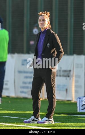 Allenatore Patrizia Panico (Fiorentina) durante il calcio italiano Serie A Women Match Empoli Ladies vs ACF Fiorentina il 12 dicembre 2021 allo stadio Pietro Torrini di Sesto Fiorentino (Fi) (Foto di Fabio Fagiolini/LiveMedia/NurPhoto) Foto Stock