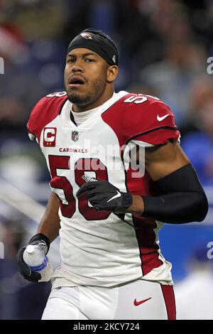 Arizona Cardinals middle linebacker Jordan Hicks (58) defends during an NFL  football game against the Dallas Cowboys, Monday, Oct. 19, 2020, in  Arlington, Texas. Arizona won 38-10. (AP Photo/Brandon Wade Stock Photo -  Alamy