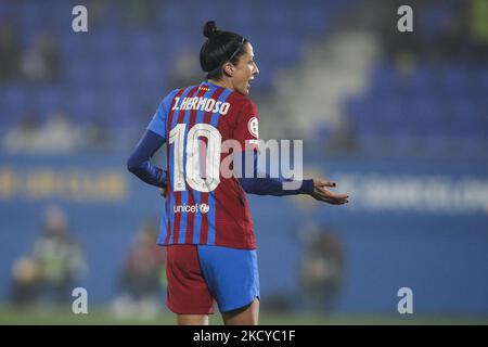 10 Jenni Hermoso del FC Barcelona durante la partita la Liga Iberdrola tra il FC Barcelona e il Madrid CFF allo stadio Johan Cruyff il 22 dicembre 2021 a Barcellona, Spagna. (Foto di Xavier Bonilla/NurPhoto) Foto Stock