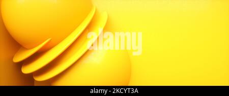 sfondo geometrico astratto, rendering 3d, immagine panoramica Foto Stock