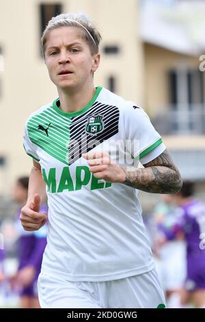 Lana Clelland (Sassuolo) durante il calcio italiano Serie A Women Match ACF Fiorentina vs US Sassuolo il 16 gennaio 2022 allo stadio Gino Bozzi di Firenze (Photo by Lisa Guglielmi/LiveMedia/NurPhoto) Foto Stock