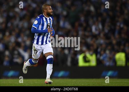 Rafinha Alcantara della Real Sociedad durante la partita della Copa del Rey tra la Real Sociedad e il Club Atletico de Madrid all'Arena reale il 19 gennaio 2022 a San Sebastian, Spagna. (Foto di Jose Breton/Pics Action/NurPhoto) Foto Stock