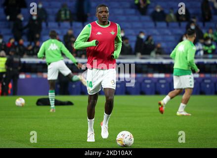 William Carvalho durante la partita tra RCD Espanyol e Real Betis Balompie, corrispondente alla settimana 22 della Liga Santander, suonata allo stadio RCDE, a Barcellona, il 21th gennaio 2022. -- (Foto di Urbanandsport/NurPhoto) Foto Stock