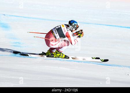 SIEBENHOFER Ramona (AUT) in azione durante la gara di sci alpino 2022 FIS Ski World Cup - discesa delle Donne il 22 gennaio 2022 sulla pista di Olympia a Cortina d'Ampezzo (Foto di Luca Tedeschi/LiveMedia/NurPhoto) Foto Stock