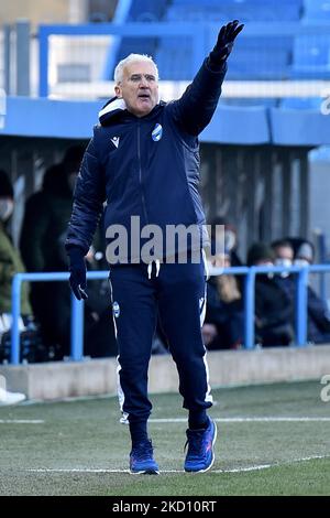 Allenatore di Spal Roberto Venturato durante la partita di calcio italiana Serie B SPAL vs AC Pisa il 22 gennaio 2022 allo Stadio Paolo Mazza di Ferrara (Foto di Gabriele Masotti/LiveMedia/NurPhoto) Foto Stock