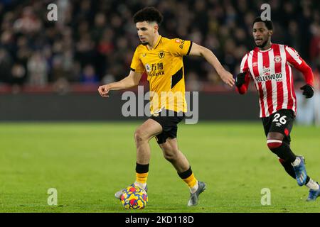 // // // durante la partita della Premier League tra Brentford e Wolverhampton Wanderers al Brentford Community Stadium di Brentford sabato 22nd gennaio 2022. (Foto di una Gasparini/MI News/NurPhoto) Foto Stock