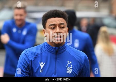 Jesse Lingard della Foresta di Nottingham durante la partita della Premier League tra la Foresta di Nottingham e Brentford al City Ground di Nottingham sabato 5th novembre 2022. (Credit: Jon Hobley | NOTIZIE MI) Credit: NOTIZIE MI & Sport /Alamy Live News Foto Stock