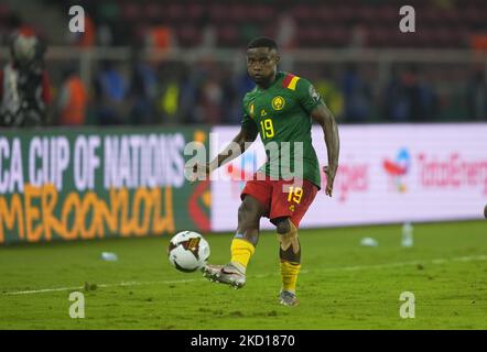 Collins Fai del Camerun durante Cameroun contro le Comore, Coppa Africana delle Nazioni, allo Stadio Olempe il 24 gennaio 2022. (Foto di Ulrik Pedersen/NurPhoto) Foto Stock