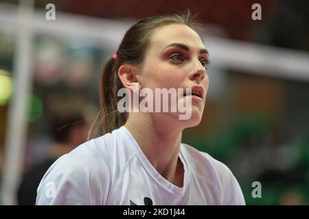 Federica Squarcini di Bosca San Bernardo Cuneo durante la Serie Volley A1 incontro femminile tra Bosca S.Bernardo Cuneo e il Volley Azzurra San Casciano su Janaury 29 2022 alla pala Ubi Banca di Cuneo (Foto di Alberto Gandolfo/NurPhoto) Foto Stock