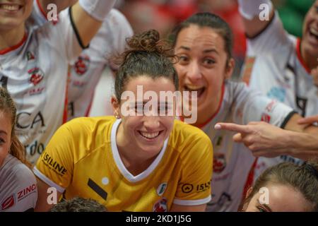 Ilaria Spirito di Bosca San Bernardo Cuneo durante la Serie Volley A1 incontro femminile tra Bosca S.Bernardo Cuneo e il Volley Azzurra San Casciano il 29 2022 gennaio alla pala Ubi Banca di Cuneo (Foto di Alberto Gandolfo/NurPhoto) Foto Stock