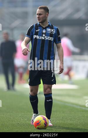 Teun Koopmeiners (Atalanta BC) durante la serie di calcio italiano A match Atalanta BC vs Cagliari Calcio il 06 febbraio 2022 allo Stadio Gewiss di Bergamo (Photo by Francesco Scaccianoce/LiveMedia/NurPhoto) Foto Stock