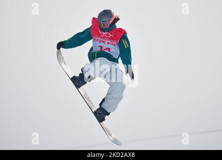 Scotty James dall'Australia durante Snowboard - half pipe ai Giochi Olimpici invernali di Pechino 2022 allo Zhangjiakou Genting Snow Park il 9 febbraio 2022 a Zhangjiakou, Cina. (Foto di Ulrik Pedersen/NurPhoto) Foto Stock