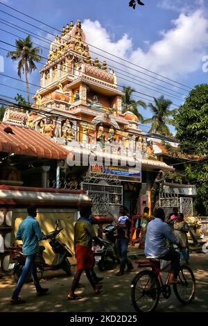 Tempio di Sri Ujaini Mahakali Devi in Thiruvananthapuram (Trivandrum), Kerala, India. (Foto di Creative Touch Imaging Ltd./NurPhoto) Foto Stock