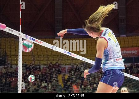 Ekaterina Antropova (Savino del bene Scandicci) durante il Volley Serie Italiana A1 Women Match vero Volley Monza vs Savino del bene Scandicci il 12 febbraio 2022 all'Arena di Monza (MB) (Photo by Valerio Origo/LiveMedia/NurPhoto) Foto Stock