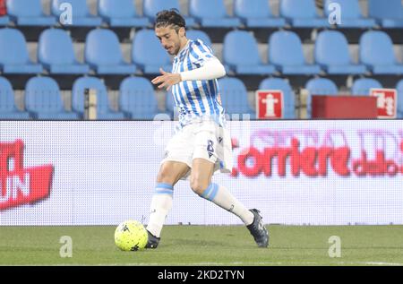 Biagio Meccariello (Spal) durante il Campionato Italiano di Calcio League BKT 2021/2022 Spal Vs. Reggina 1914 allo stadio Paolo Mazza di Ferrara, 15 febbraio 2022&#XA; (Foto di Corrispondente Bologna/LiveMedia/NurPhoto) Foto Stock