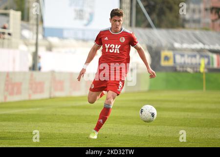 Gabriele Lunetta di US Alessandria Calcio durante la Serie B Football Match tra US Ascoli Calcio e US Alessandria, allo Stadio del Duca, il 19 febbraio 2022 ad Ascoli Piceno (Foto di Alberto Gandolfo/NurPhoto) Foto Stock