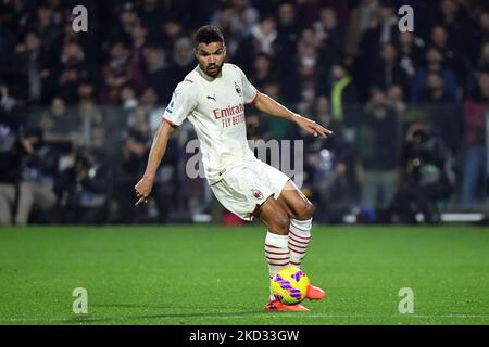 I giovani Messia di Milano in azione durante la serie di calcio italiana A match US Salernitana vs AC Milan il 19 febbraio 2022 allo stadio Arechi di Salerno (Photo by Carmelo Imbesi/LiveMedia/NurPhoto) Foto Stock