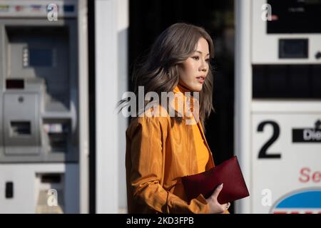 Ospite è visto alla sfilata di moda di Tod durante la settimana della moda di Milano Autunno/Inverno 2022/2023 del 25th febbraio 2022 a Milano. (Foto di Cinzia Camela/LiveMedia/NurPhoto) Foto Stock