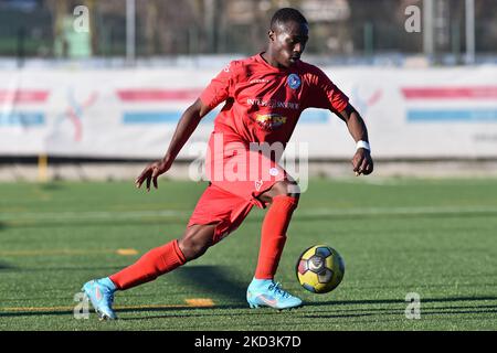 Mohamed Alì Zoma di U.C. AlbinoLeffe U19 durante la partita di calcio italiana Primavera 3 tra Pro Sesto 1913 U19 e UC AlbinoLeffe U19 allo stadio Breda di Sesto San Giovanni (mi), Italia, il 26 febbraio 2022. (Foto di Michele Maraviglia/NurPhoto) Foto Stock