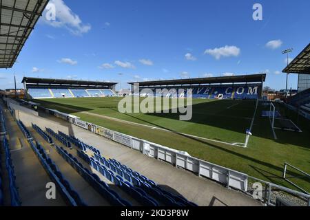 Vista generale del Weston Homes Community Stadium durante la partita della Sky Bet League 2 tra Colchester United e Oldham Athletic al Weston Homes Community Stadium di Colchester il 26 febbraio 2022. (Foto di Eddie Garvey/MI News/NurPhoto) Foto Stock